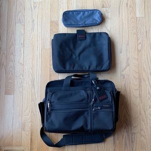TUMI Expandable Organizer Laptop Brief - Black.
